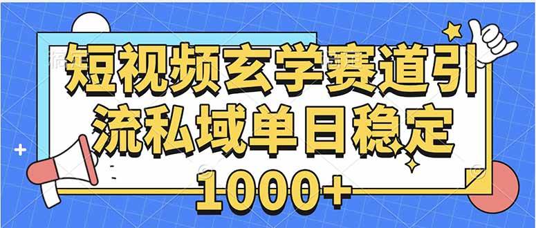 （15759期）玄学赛道引流私域变现单日稳定1000+教程-娃菜资源网