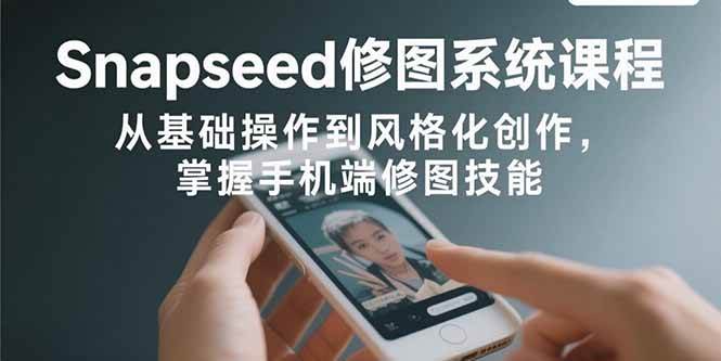 （15732期）Snapseed修图系统课程：从基础操作到风格化创作，掌握手机端修图技能-娃菜资源网