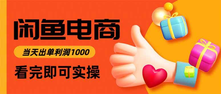 （15760期）闲鱼高利润电商，入门到出单只需3小时，每天利润1000-娃菜资源网