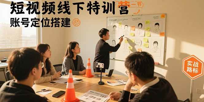（15707期）短视频线下特训营：账号定位搭建/口播号拍摄剪辑/直播间流量入口/变现实战-娃菜资源网