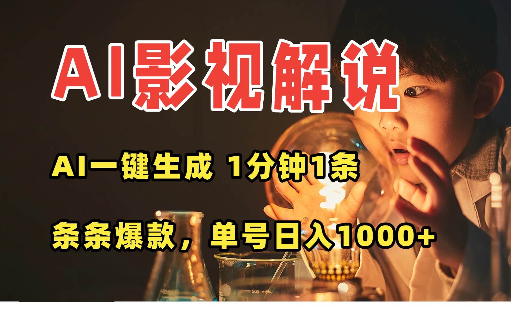 （15730期）AI一键生成影视解说视频，无需剪辑1分钟1条，条条爆款，多平台变现日入…-娃菜资源网