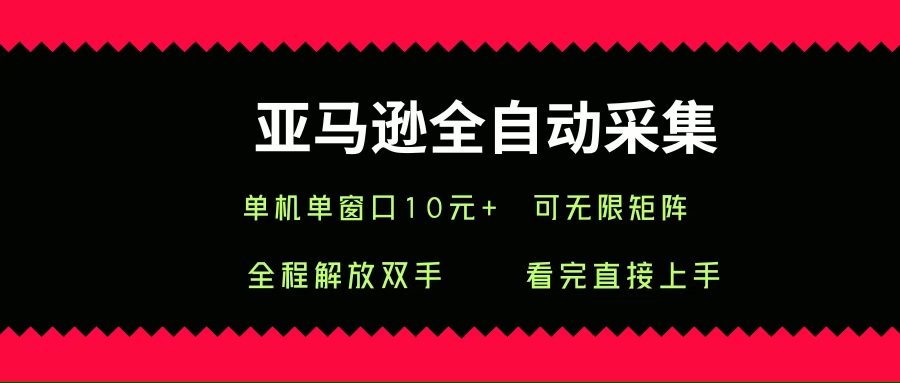 （15704期）亚马逊全自动采集，单机单窗口一天10+，可无限矩阵去做-娃菜资源网