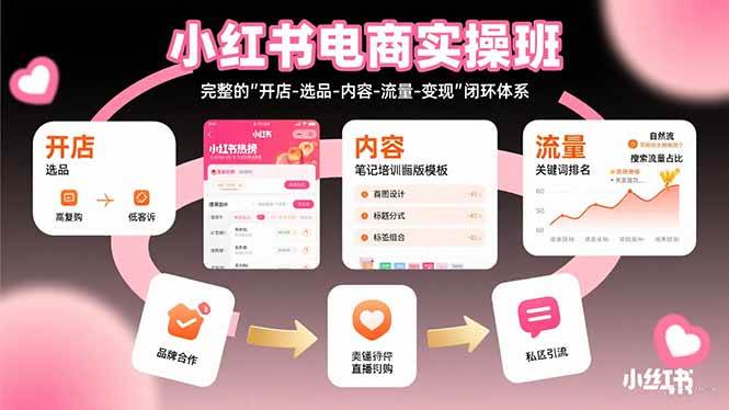 （15671期）小红书电商实操班：完整的”开店-选品-内容-流量-变现”闭环体系-娃菜资源网