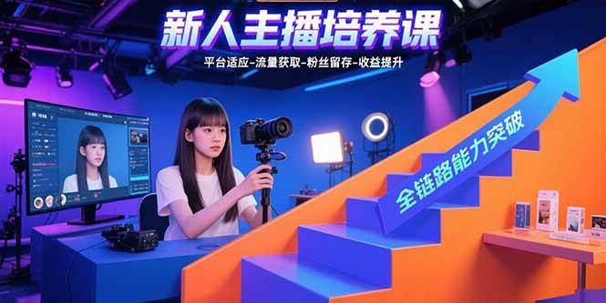 （15701期）新人主播培养课：平台适应-流量获取-粉丝留存-收益提升 全链路能力突破-娃菜资源网