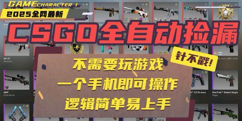（15679期）CSGO自动捡漏项目，最新玩法，不用挂机不用玩游戏，一个手机即可操作。…-娃菜资源网
