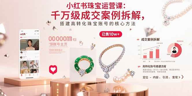 （15742期）小红书珠宝运营课：千万级成交案例拆解，搭建高转化珠宝账号的核心方法-娃菜资源网