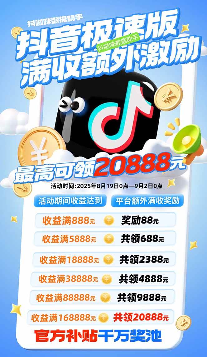 （15800期）抖音极速版拉新，平台大力扶持，每单15元，万播转化无上限，平台额外满…-娃菜资源网