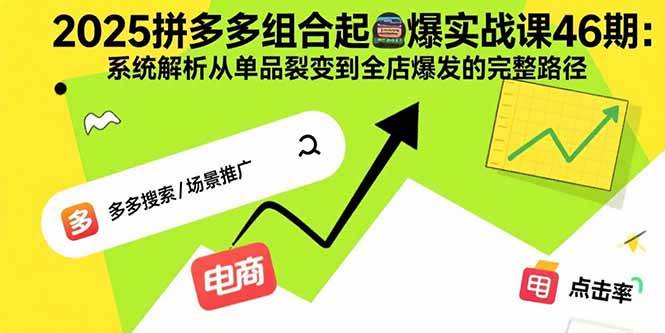 （15816期）2025拼多多组合起爆实战课46期：系统解析从单品裂变到全店爆发的完整路径-娃菜资源网